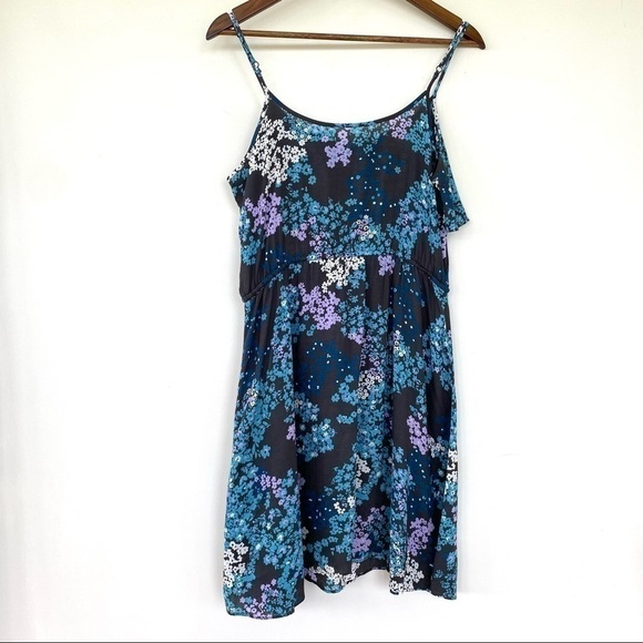 Banana Republic mini dress with ruffle in floral  print - Picture 9 of 12